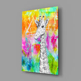 Giraffe Glass Wall Art.